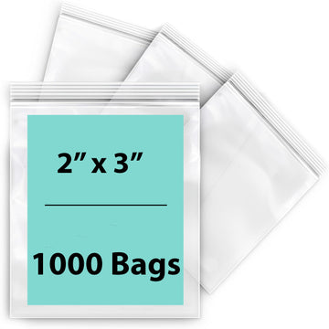 LDPE 2 mil Reclosable Poly Bags 2X3 inches 1000 Bags